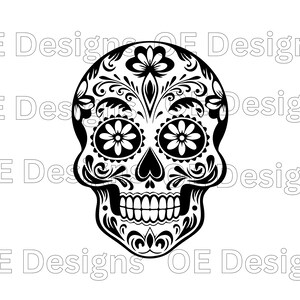 Sugar Skull SVG, Sugar Skull Cut File, Sugar Skull Clipart, Day of the Dead svg, dia de los muertos svg, Sugar Skull png, Halloween svg