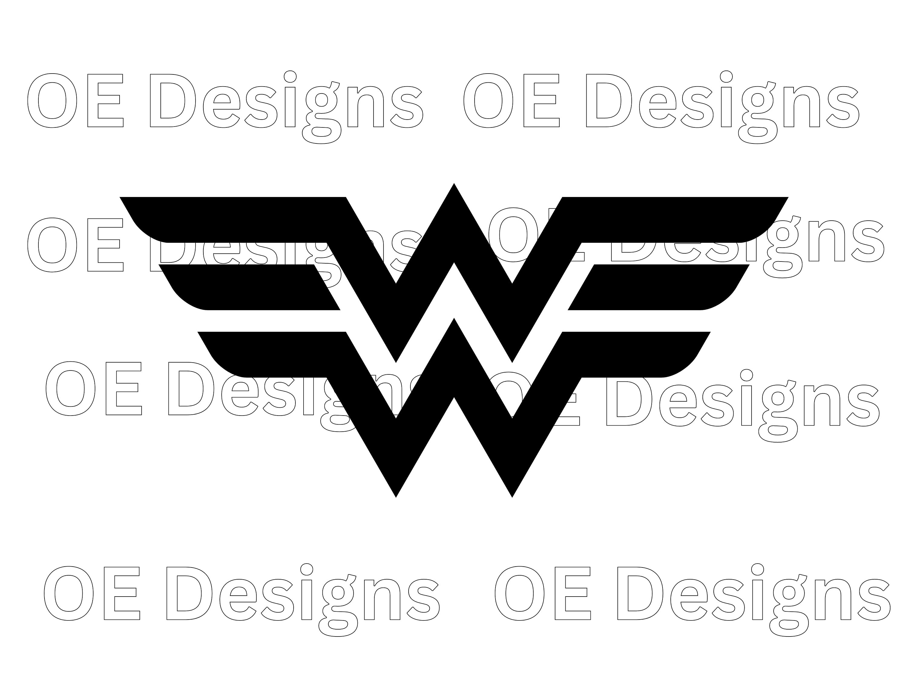 Contorno Simbolo Wonder Woman