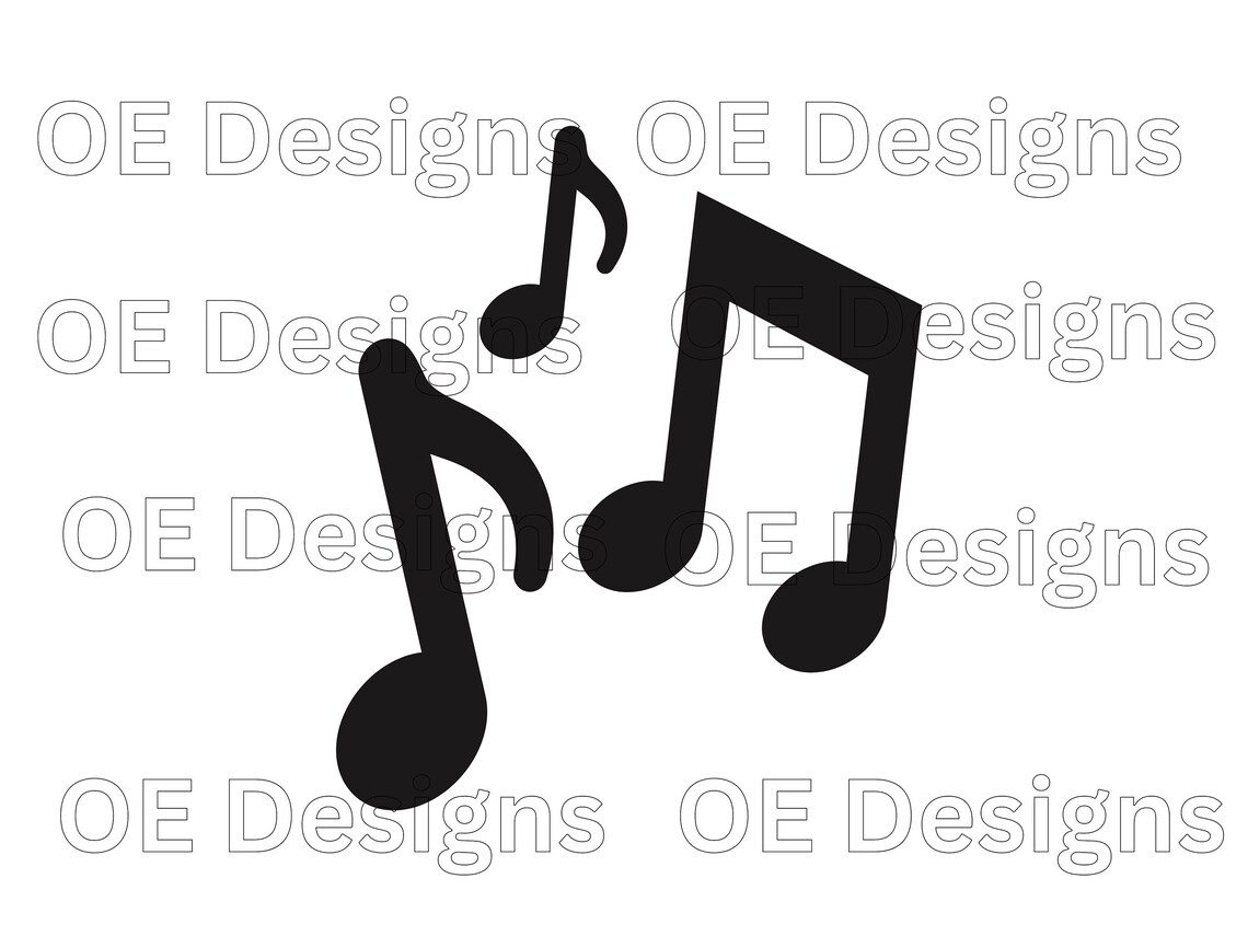 Music Notes Digital Cut File SVG for Cricut Silhouette Brother or Other ...