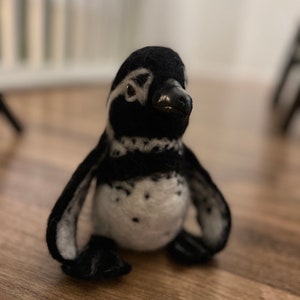 Wool felted penguin
