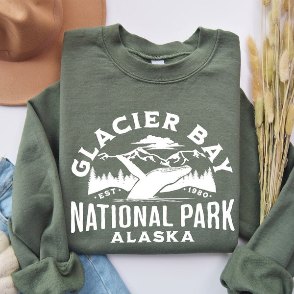 Glacier Bay National Park Alaska Sweatshirt, Alaska Hoodie, Alaska Whale Sweatshirt, Alaska 2023 Trip Sweatshirt,Alaska Family Vacation 2023