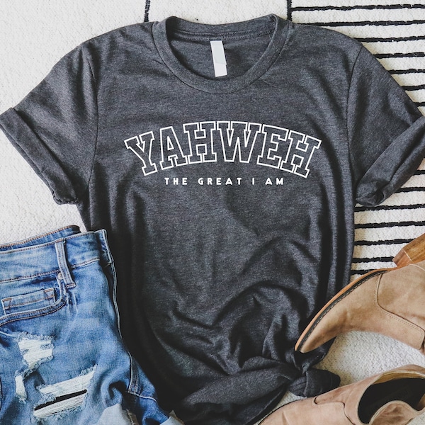 Yahweh Vintage Tshirt, Christian Streetwear, Jesus Tshirt, Faith Shirt, Gift for Him, Gift For Dad, Aesthetic Christian Tee, Father's Day