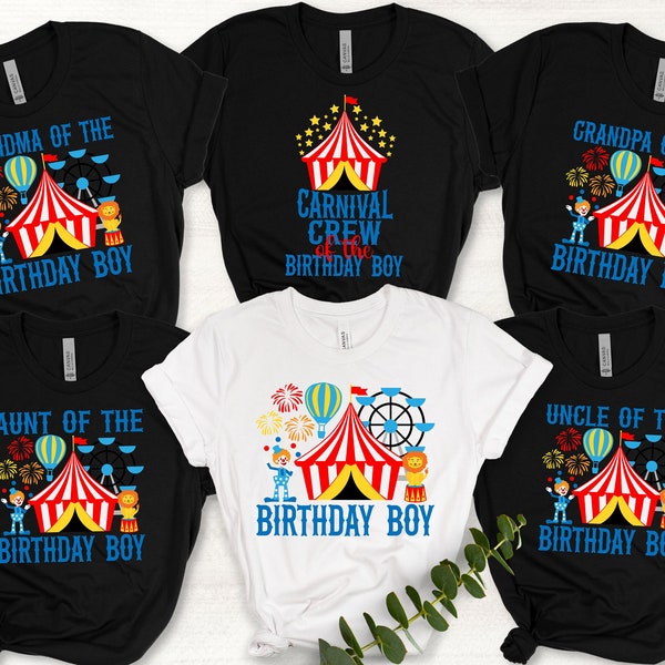 Circus Carnival Birthday Shirt, Carnival Family Shirts, Carnival Family Birthday Shirt, Carnival Theme Birthday Party Tee,Birthday Boy Shirt