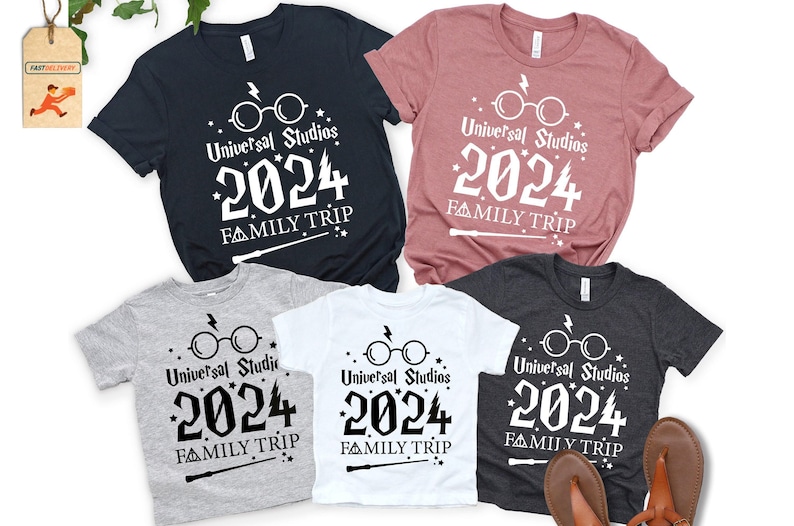 Universal Studios Family Trip Shirts, Universal Studios Wizard Shirts, Wizard House School Shirt, Universal Orlando Trip Shirt image 1
