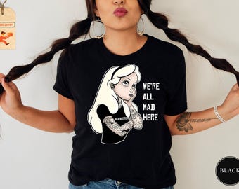 Grunge Alice In The Wonderland Shirt, Grunge Princess Shirt, Grunge Punk Alice Shirt, Disney Shirt, Cute Disney Princess Tee, Princess Shirt