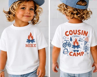 Custom Cousin Camp Shirt, Matching Cousin Kids Tee, Family Reunion Summer Camp Outfit, Toddler Cousin Crew Shirt, Cousin Baby Bodysuit