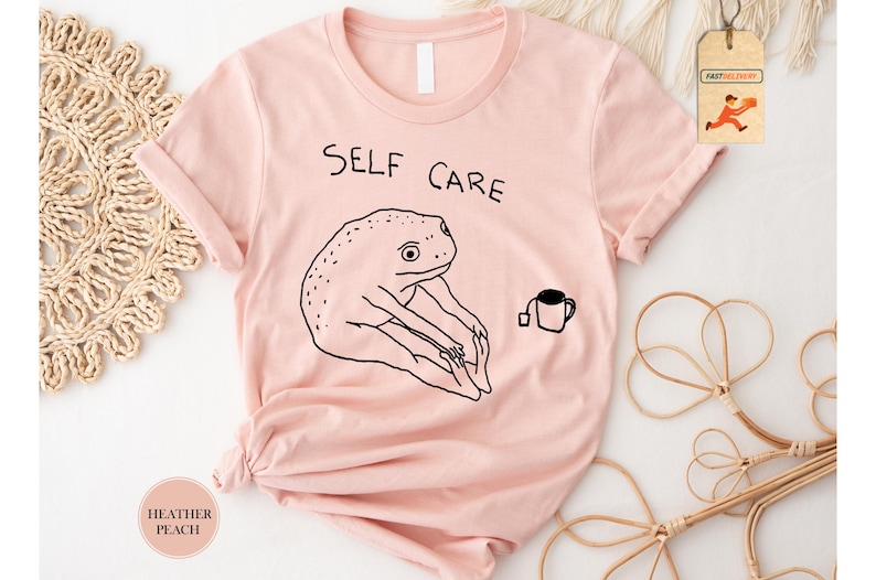 Self Care Frog T-Shirt, Funny Frog Self Care Shirt, Cottagecore Frog T-Shirt, Mental Health Matters Shirt, Sarcastic Anxiety Shirt, Gift Tee