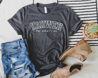 Yahweh Vintage Tshirt, Christian Streetwear, Jesus Tshirt, Faith Shirt, Gift for Him, Gift For Dad, Aesthetic Christian Tee, Father&#39;s Day