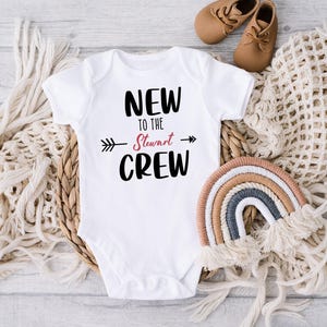 New To The Crew Onesie® , Custom Baby Bodysuit, Personalized Onesie® , Toddler Shirt, Gift For Kids, Baby Shower Gift