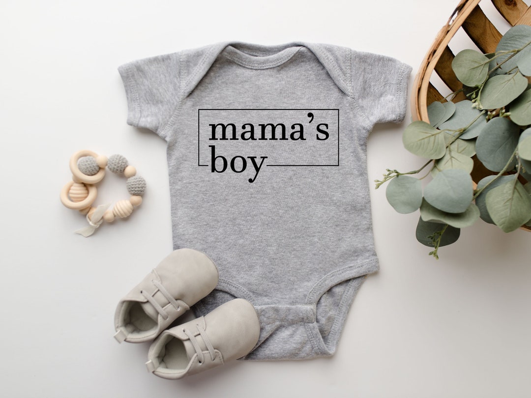 Mamas Boy Onesie, Cute Baby Onesie, Baby Boy Onesies®, Retro Boho