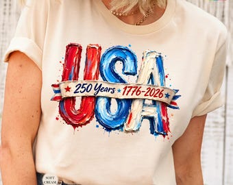 Vintage USA 250 Years Shirt, Patriotic Shirt, Fourth Of July Independence Day T-Shirt, USA Freedom Shirt