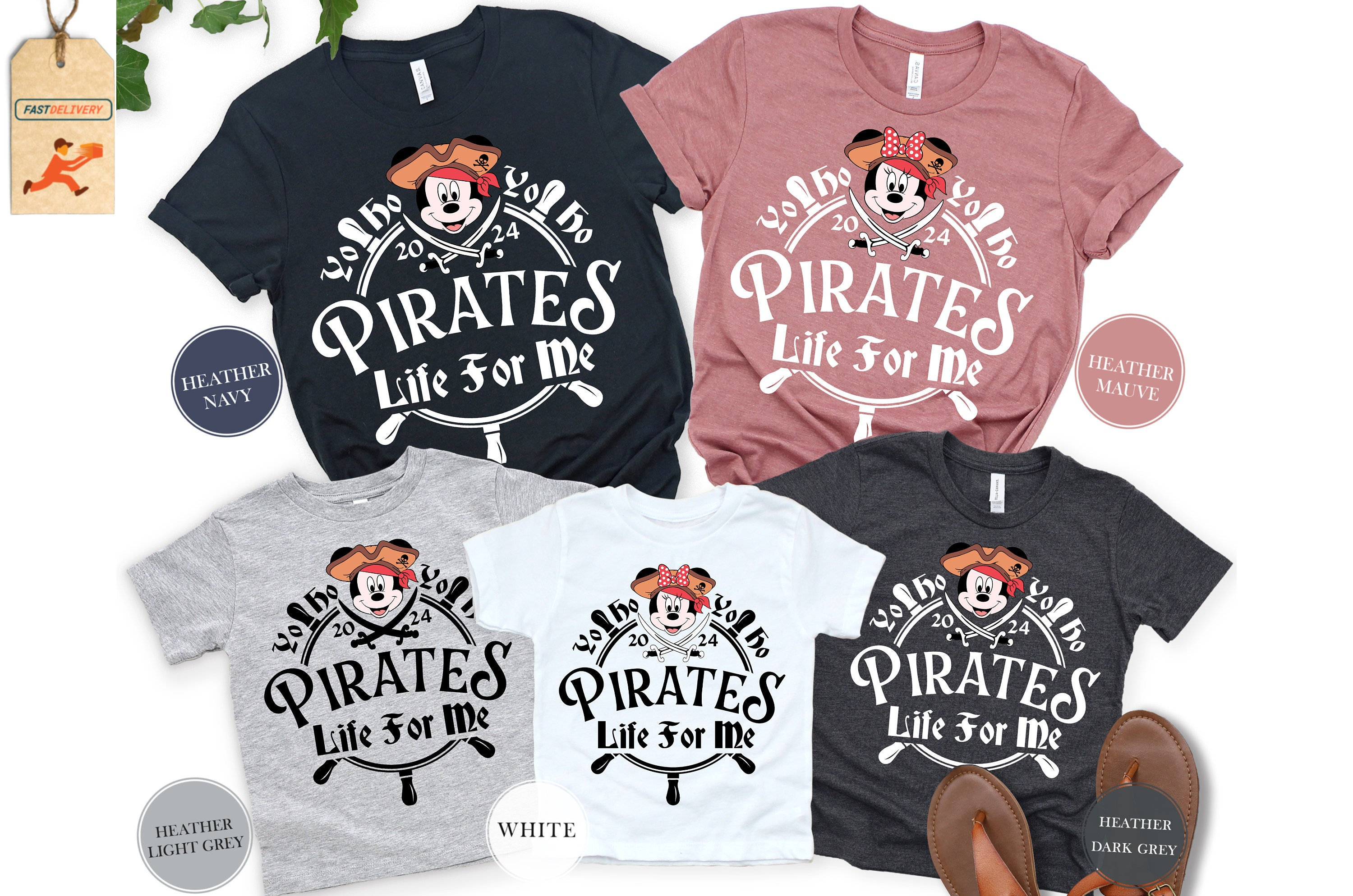 Mickey and Minnie Pirates Matching Family Shirts, Disney Pirates of Caribbean Shirt, A Pirate's Life, Mickey and Minnie Disney Cruise Shirt