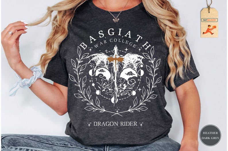 Basgiath War College Book Shirt, Dragon Rider Shirt, Fantasy Bookish Shirt, Book Lover Shirt, Bookworm Shirt, Book Shirt, Bookish War Shirt Bild 1