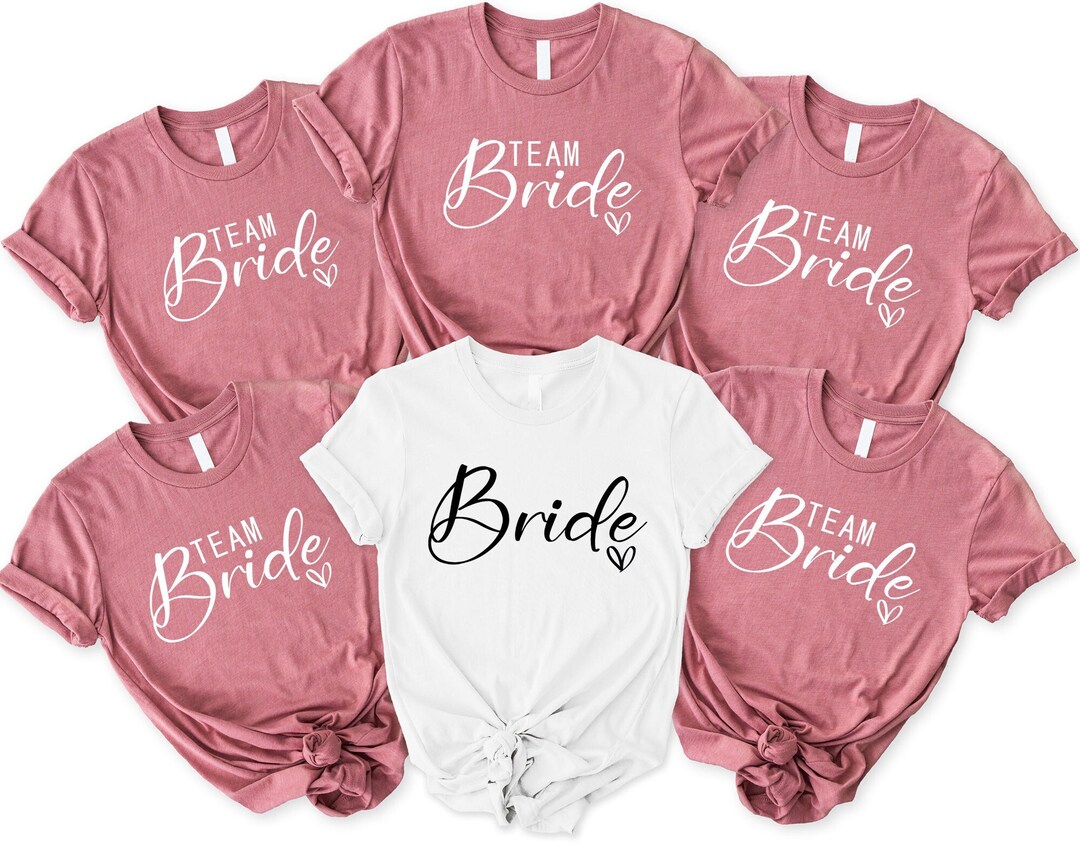 Team Bride Shirts, Bride Tee, Bachelorette Party Shirts, Bridesmaid ...