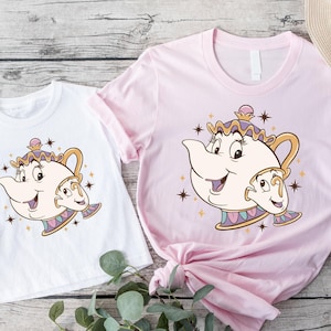 Disney Beauty and the Beast Chip And Mrs. Potts Shirt, Disney Mom Shirt, Disney Tea Pot and Cup Shirt, Disneyland Family Trip Shirt