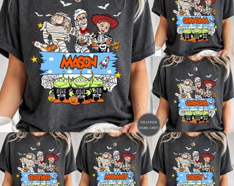 Halloween Family Matching Toy Story Custom Shirt, Party Trick or Treat, Toy Story Disney Group Shirt, Skeleton Buzz Woody, Mr Potato