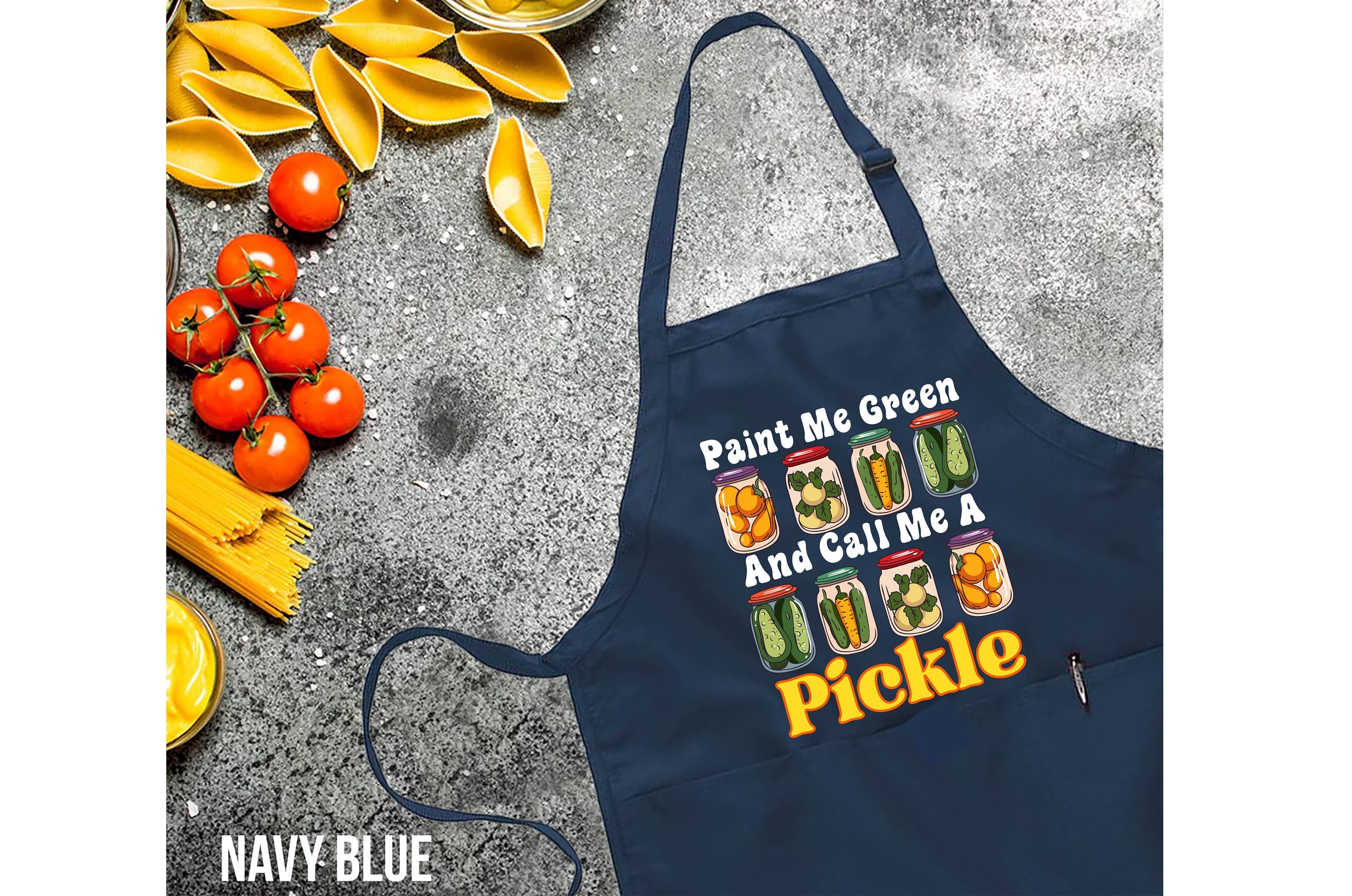 Dill Pickle Humor kitchen apron Just dill with it embroidered apron –  Threaded Stitch