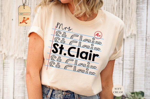 Teacher Shirt, Teacher Custom Name Shirt, Teacher Appreciation Gift, Notebook Paper Shirt, Teacher Shirt, Teacher Gift, Custom Teacher Shirt
