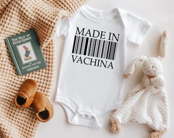 Made in Vachina Baby Onesie® , Personalized Baby Bodysuit, Cute Baby Shower Gift, Baby Announcement, Funny & Cheeky Baby, Gift For Kids