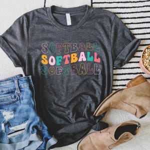 Retro Softball Shirt for Softball Player for Gift, Game Day Shirt, Softball Lover Gift, Softball Girl, Softball Team Shirt, Sports Tee