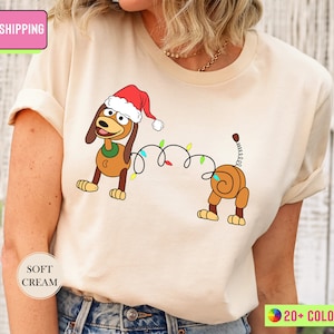 Toy Story Slinky Dog Christmas Shirt,  Disney X-mas Holiday Shirt, Christmas Light Dog Shirt, Disney Christmas Shirt, Toy Story Christmas