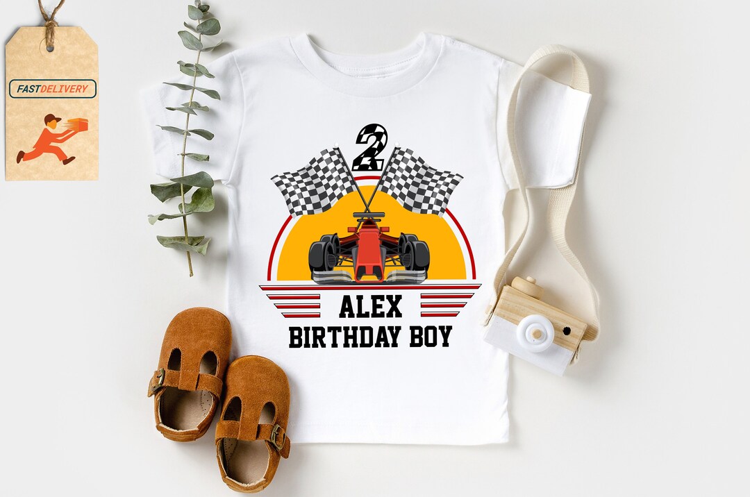 Racing Cars Birthday Shirt, Personalized Birthday Boy Shirt, Race Car