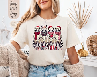 Christmas Racoon Shirt, Funny Christmas Racoon Shirt, Winter Festive Shirt, Raccoon Shirt, Christmas Animals Shirt, Funny Animal Shirt