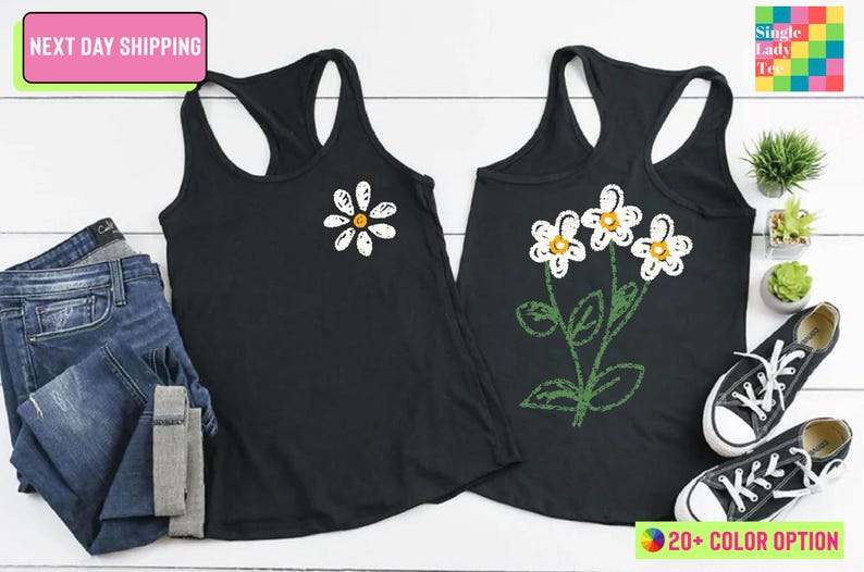 a women's tank top size chart with measurements