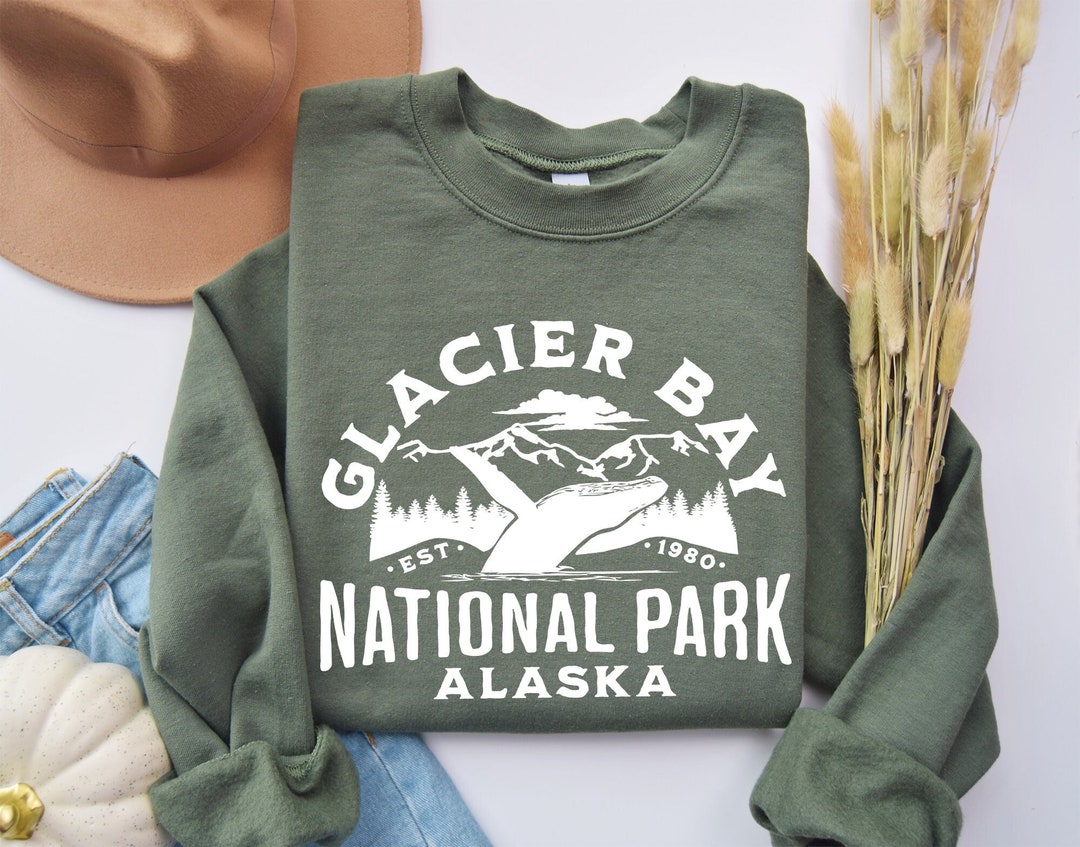 Glacier Bay National Park Alaska Sweatshirt, Alaska Hoodie, Alaska ...