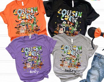 Toy Story 5 Movie Halloween Cousin Crew T-Shirt, Custom Woody Jessie Buzz Halloween Cousin Shirt, Disneyland Halloween Family Trip Shirt