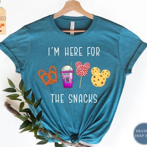 I&#39;m Here For The Snacks Shirt, Disney Snacks Shirt, Funny Disney Dad Shirt, Sarcastic Disney Trip Shirt, Disney Family Vacation Matching Tee