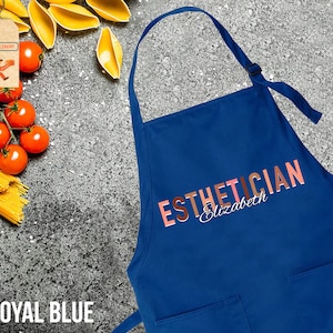 Personalized Esthetician Apron, Esthetician Apron, Cosmetologist Apron, Esthetician Gift, Beautician Gift, Therapist Apron,Aesthetician Gift