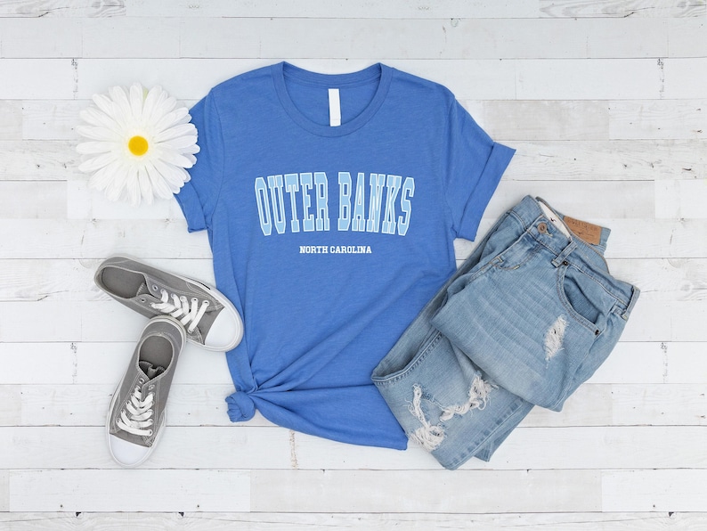 T-shirt Outer Banks en Caroline du Nord, chemise Outer Banks, chemise Outer Banks, Caroline du Nord, chemises Outer Banks en Caroline du Nord, chemise cadeau image 1