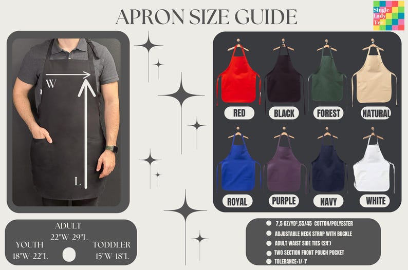 an apron size guide for men and women
