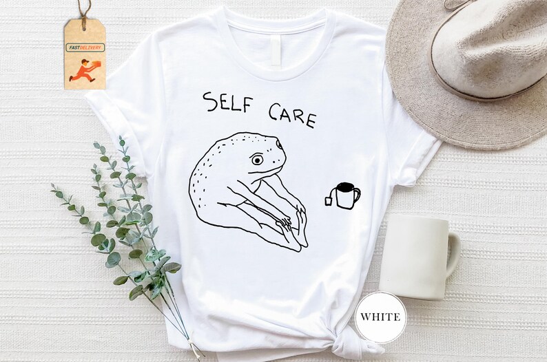 Self Care Frog T-Shirt, Funny Frog Self Care Shirt, Cottagecore Frog T-Shirt, Mental Health Matters Shirt, Sarcastic Anxiety Shirt, Gift Tee