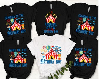 Circus Carnival Birthday Shirt, Carnival Family Shirts, Carnival Family Birthday Shirt, Carnival Theme Birthday Party Tee,Birthday Boy Shirt