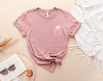 Axolotl Shirt, Pocket Axolotl Shirt, Axolotl Birthday Shirt, Axolotl Lover Gift, Funny Cute Axolotl Shirt, Axolotl Gifts, Animal Lover Gift