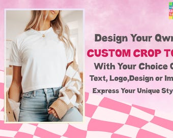 Custom Crop Top, Personalized Raglan Baby Tee, Women's Ideal Crop Top, Customized Baby Tee