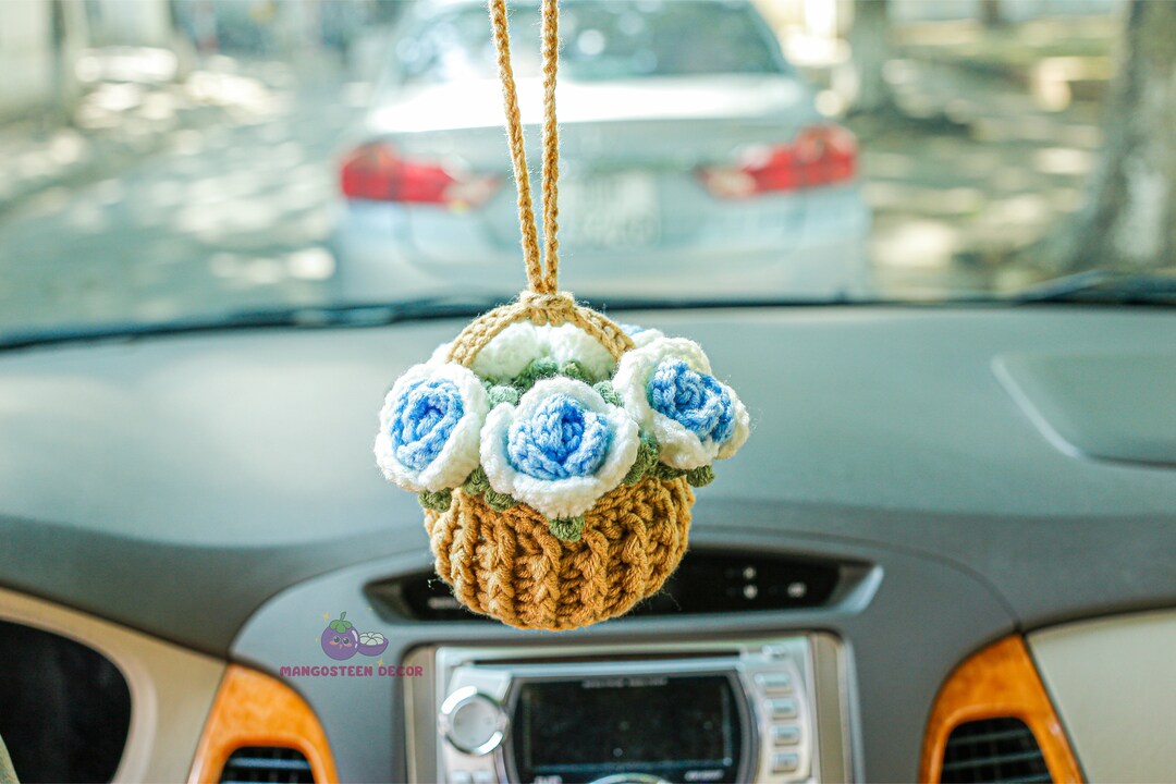 Plant Crochet Sunflower Crochet Crochet Flower Car Hanging Etsy