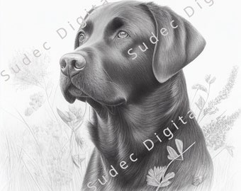 Bleistift Kunst Labrador