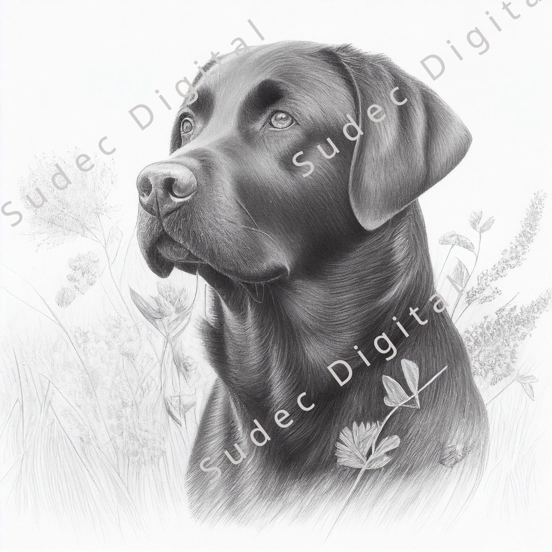 Pencil Art Labrador - Etsy