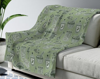 Cottagecore Blanket / Witchy Blanket / Velveteen Blanket