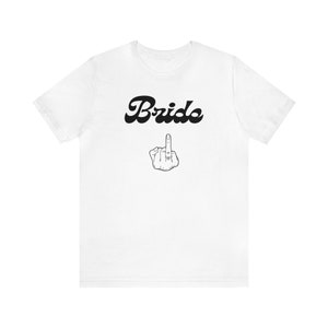 Retro, 70s, Bride, Engagement, Bachelorette, Bridal Unisex Jersey Short Sleeve Tee