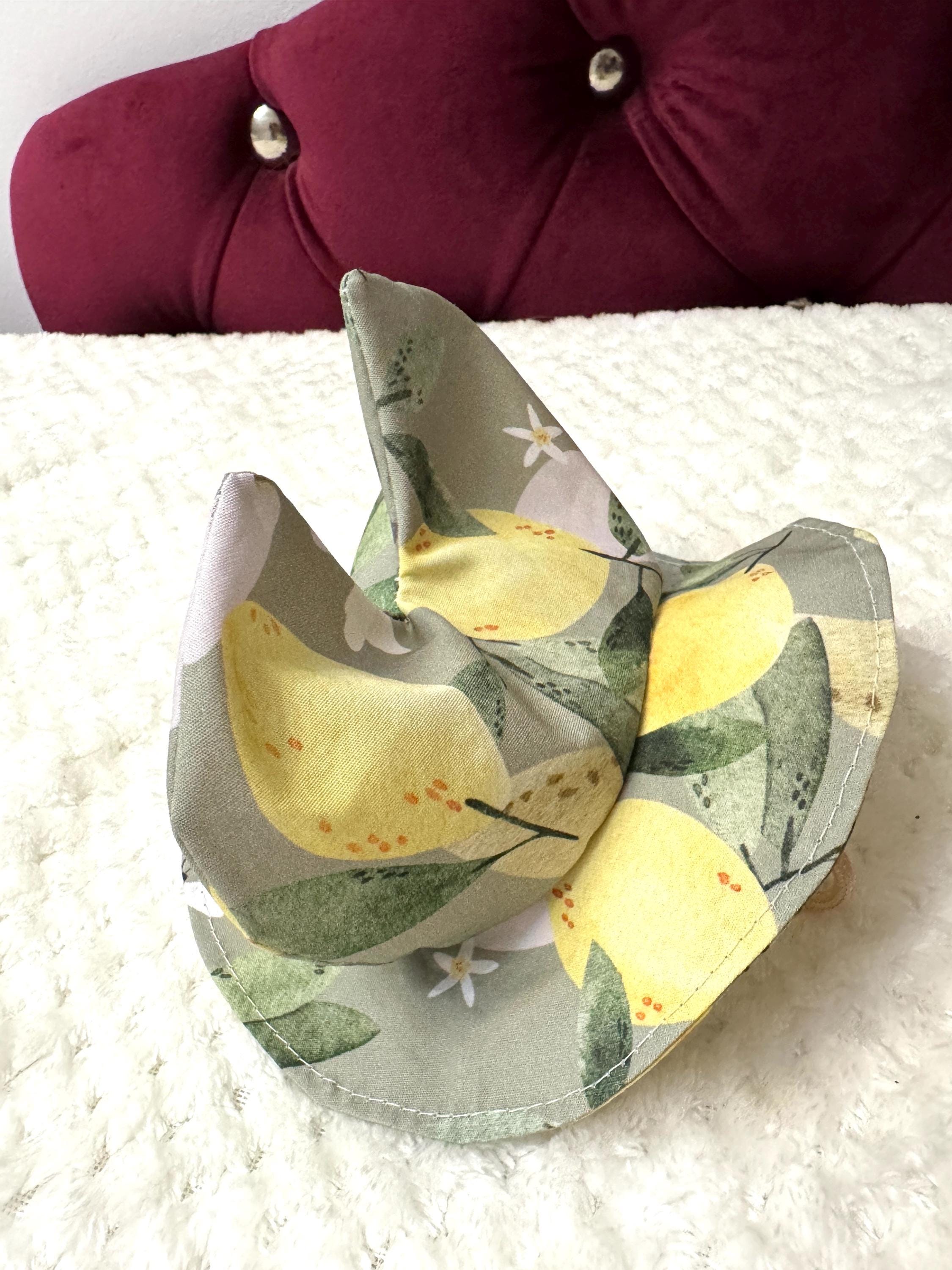 Sphynx Cat Cotton Sommer Sonnenhut Ohrenschutz Hut mit Krempe Zitronen