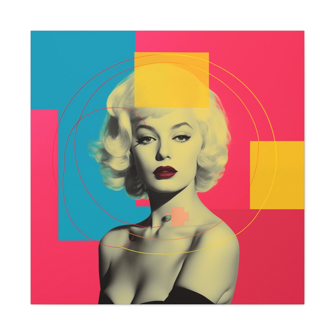 Canvas Gallery Wraps Andy Warhollike Pop Art Art History Home Decor Original Art Etsy