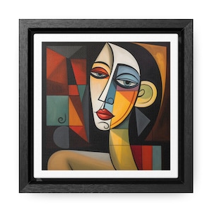 Picasso Style Painting, Cubist Woman Print, Pablo Picasso print for Home Office Artwork for Art Lovers