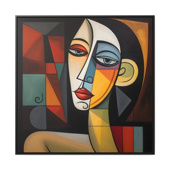 現代アート「キュビスムの女の顔」（3D painting） 立体絵画の「キュビスムの女の顔」(3D painting) 絵画 山川工房