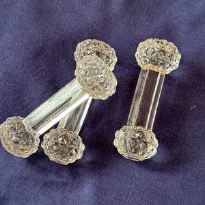Knife rests antique clear glass set of 6 PORTE-COUTEAUX France art deco style knife rests crystal glass transparent to put knife on vintage