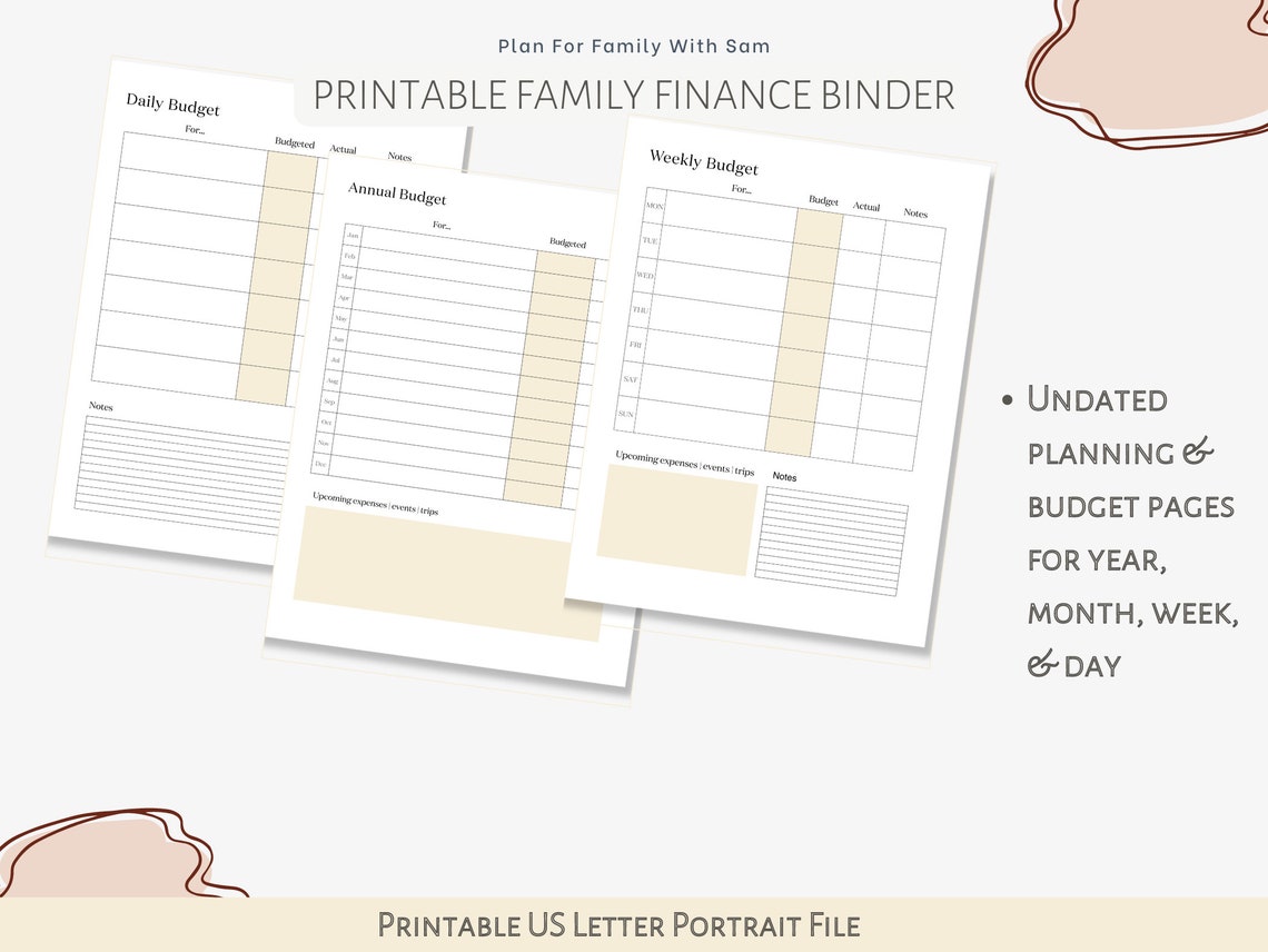 Printable Finance Binder Printable Finance Planner - Etsy