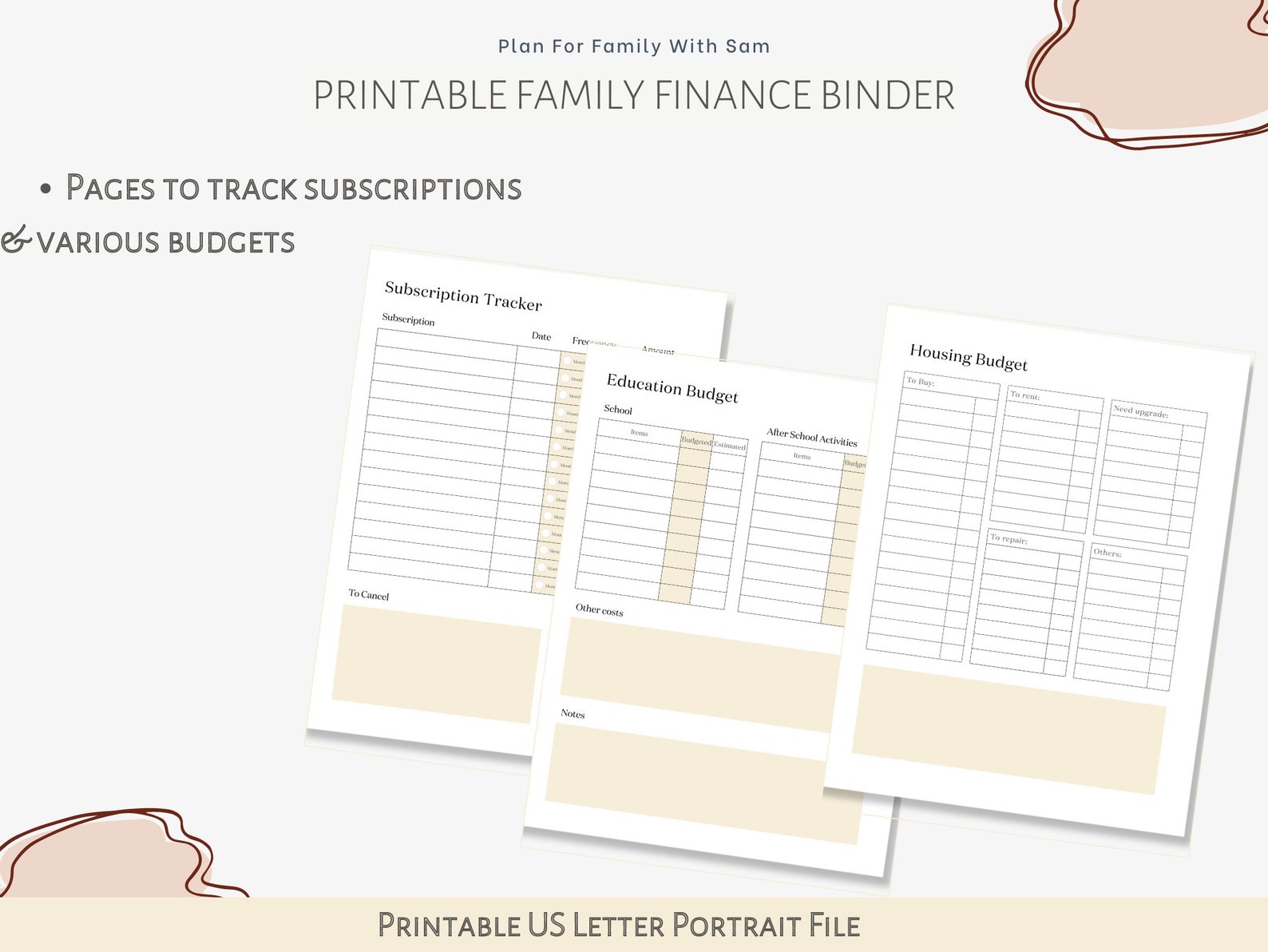 Printable Finance Binder Printable Finance Planner - Etsy